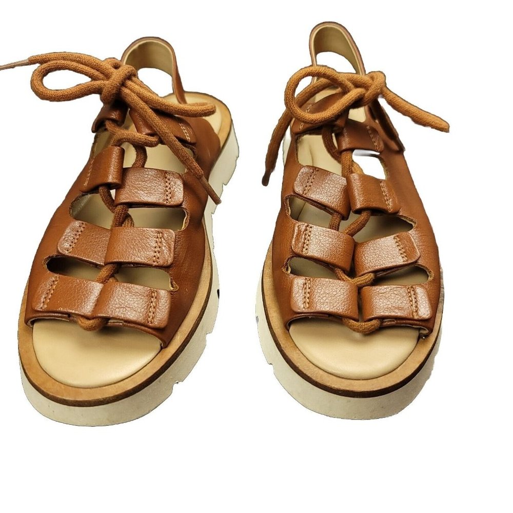 Anthropologie Maeve‎ Womens 36 - US 5.5 Fisherman Sport Sandals Brown Leather